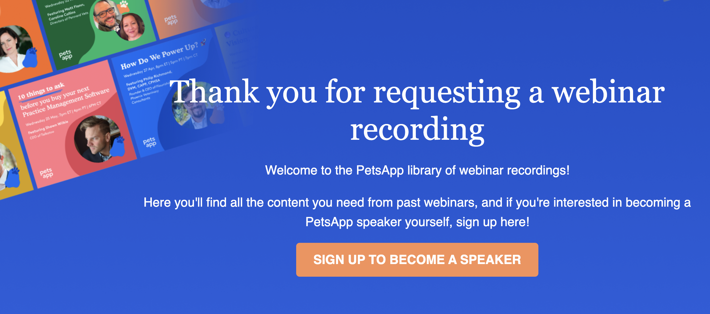 PetsApp webinar library